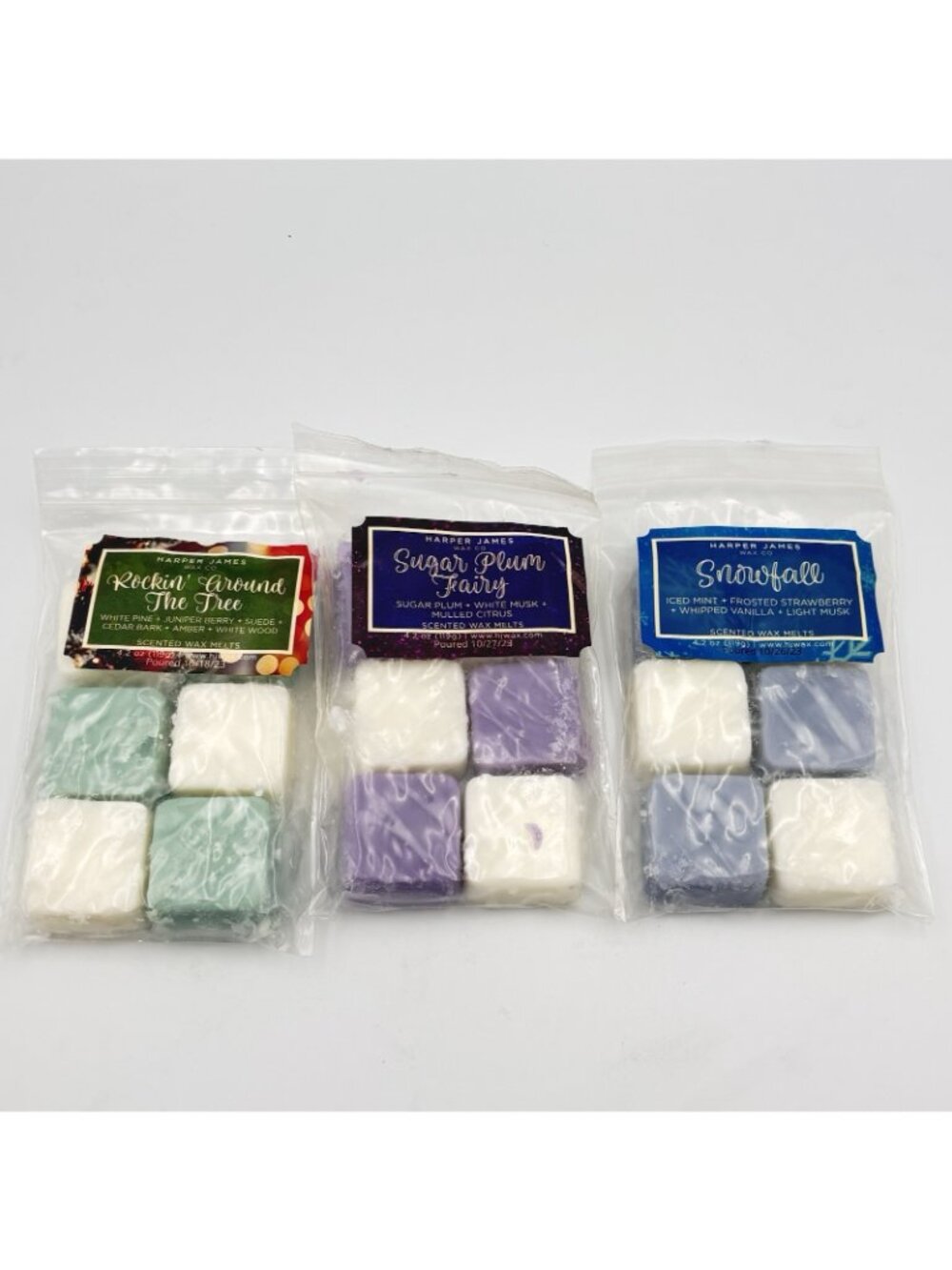 Harper James Vendor Wax Melts Three 4.2 oz Packs Winter Christmas Scents Cubes - Picture 2 of 14